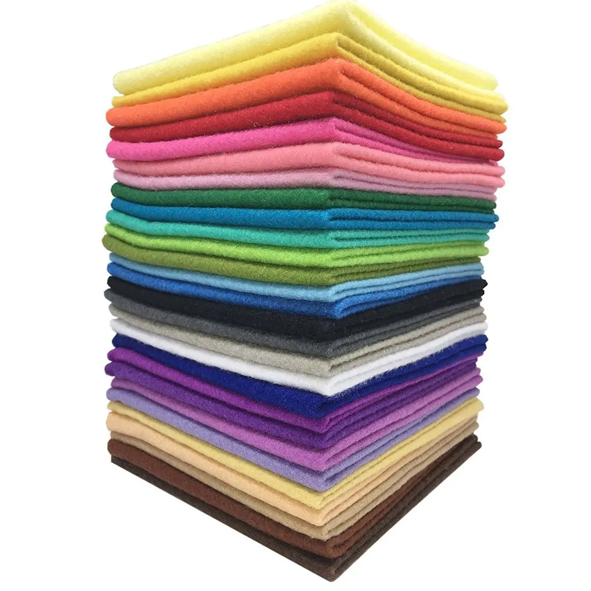 Colorful Felt Fabric Square, DIY Sewing Craft Fabric, Craft Supplies, Decorative Fabric for School Projects, Home Decor, Party Decor
