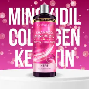 Herbalista - Viral Minoxidil | Keratin | Collagen Shampoo For Women 32oz (950ML) For Her - Rose Petals + Mint Aroma -  Alcohol-Free, Oil-Free Formula for Hair Growth & Hair Loss Prevention - Volumizing, Moisturizing, Unisex - Haircare