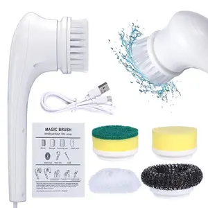 Cordless Bathroom Kitchen Cleaning Brush Electric Shower Sink Scrubber Multi-Function Tile Cleaner