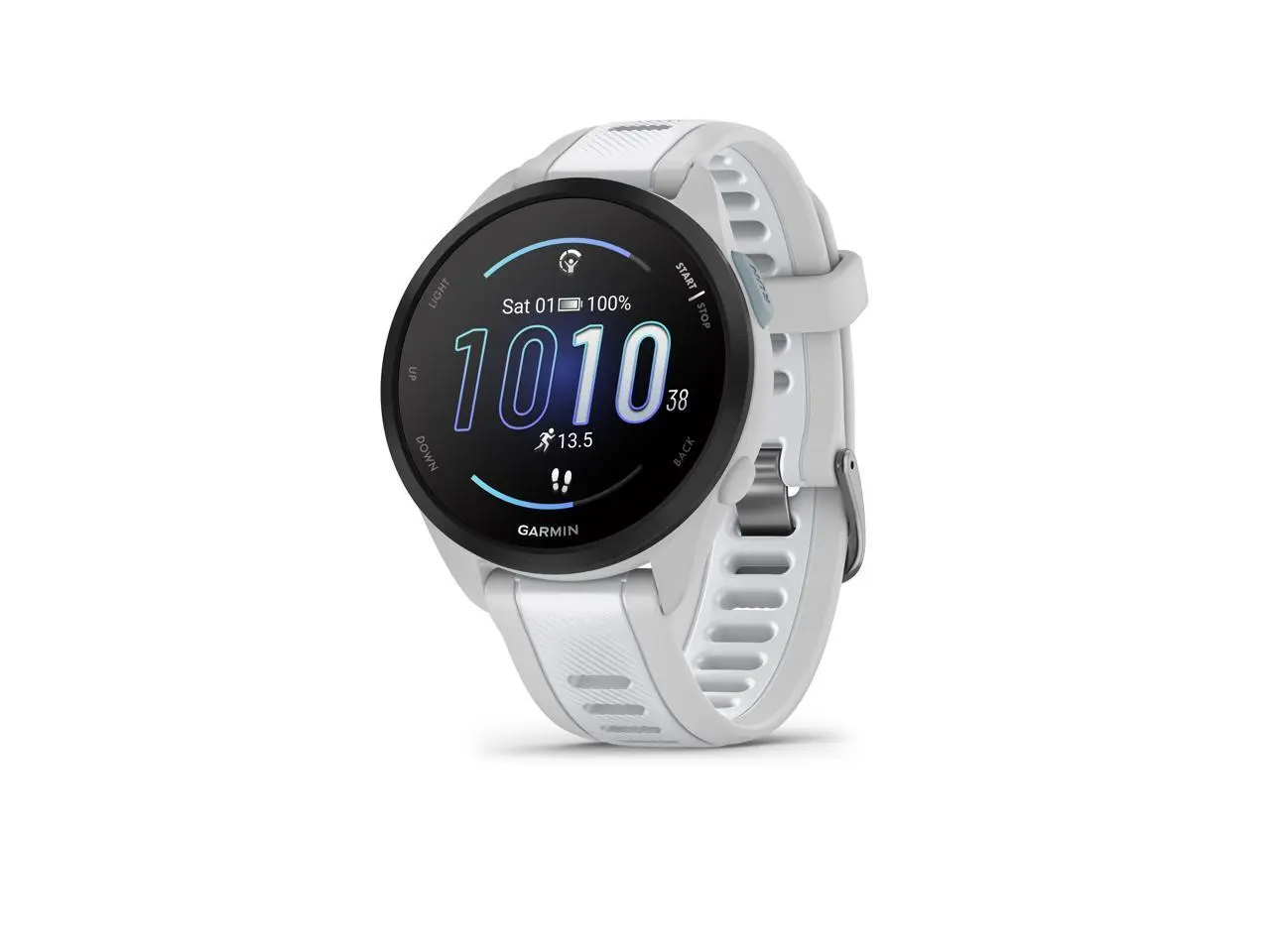 Garmin Forerunner 165, Mist Grey/Whitestone | GPS Running Smart Watch 010-02863-21