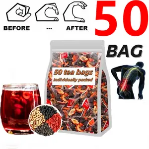 Organic Ginseng Kidney Cleanse Tea Ginseng Five Treasures Tea Natural Chinese Herbal Health Kidney Tea for Men & Women - Beverage jujube tea goji berry tea