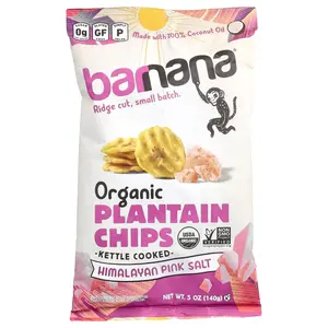 Barnana Organic Plantain Chips, Himalayan Pink Salt, 5 oz (140 g)