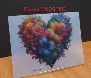 Single Hibiscus Heart FROSTED Coloring Sheet Protector