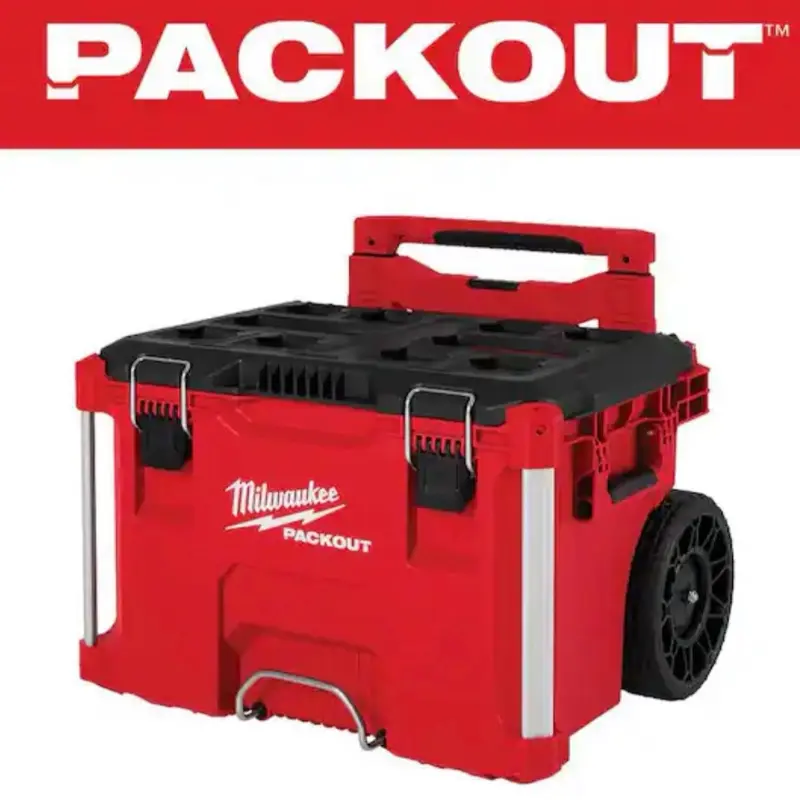 Milwaukee PACKOUT 22 in. Rolling Modular Tool Box with Low-Profile Handle, Tool Organizers, Workspace Organization Solution for DIY Enthusiasts, Compact Efficient Storage