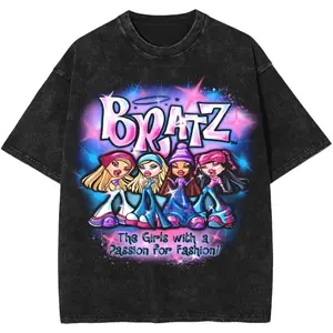 Y2K Bratz 'Passion for Fashion' Graphic T-Shirt, Bratz Shirt, World Tour, Y2k Tops Men Women Casual Cotton Short Sleeve Plus Size Tshirt, Gym Shirt, Gift for Fan Bratz, Trending Shirt 2025