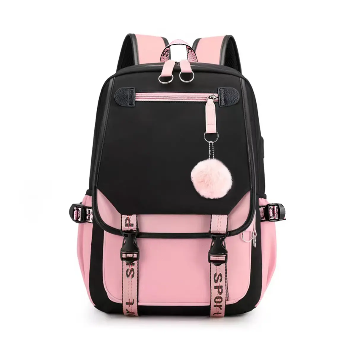 ALIKPOP Multi-Function Polyester Waterproof Backpack - Durable Oxford Fabric, Adjustable Shoulder Straps, Headphone Jack, USB Port, Backpacks for School, Bookbag, Everyday Carry, Holiday, Unisex Youth Casual Laptop Bag for Shopping