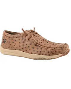 Men's Men'S Ostrich Print Clearcut Low Casual Shoes Moc Toe - 09-020-1662-3603 Ta
