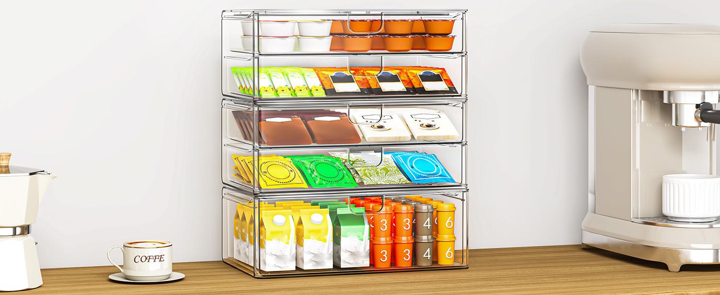 12-Pack Clear Acrylic Stackable Storage Boxes, Multi-Purpose Desktop Organizer for Makeup, Cosmetics & Office Supplies