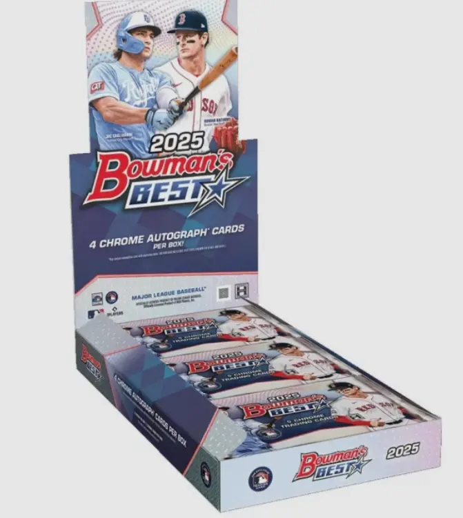 Baseball 348 -  2025 BOWMANS BEST MLB BASEBALL HOBBY BOX 4 AUTOGRAPHED CARDS