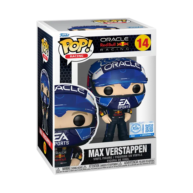 Funko POP Racing: Oracle Red Bull Racing - Max Verstappen (USA Helmet) w/ vRare Pop Protector Included