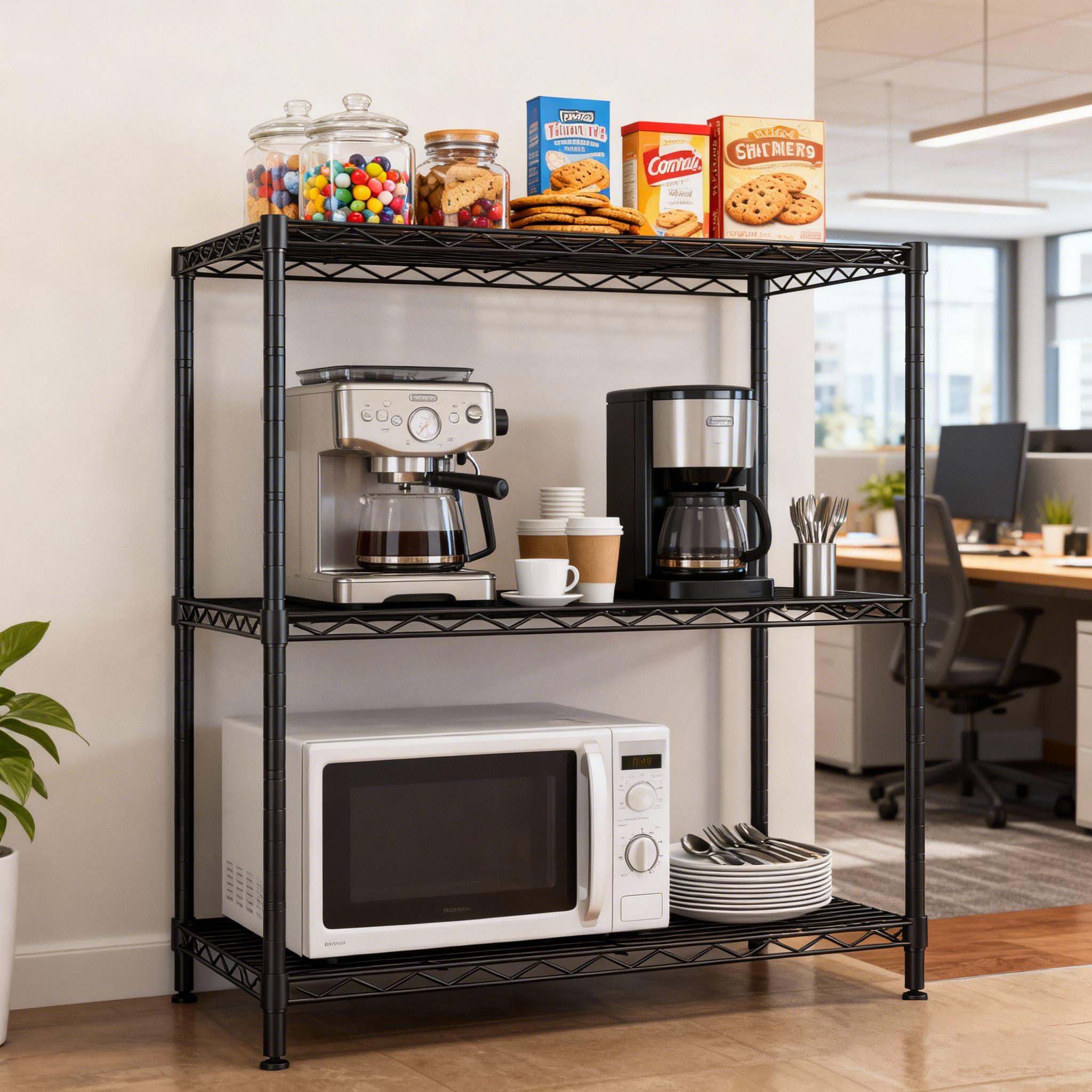 【Storage essentials】Raybee 5-Tier 71‘’H Garage Shelving,Adjustable Metal Wire Storage Shelves Units for Laundry,Kitchen,Pantry Organizer & Closet Rack,Bookshelves & Kitchen storage shelves,Space-saving shelves,Essential for homemakers and parents,Black