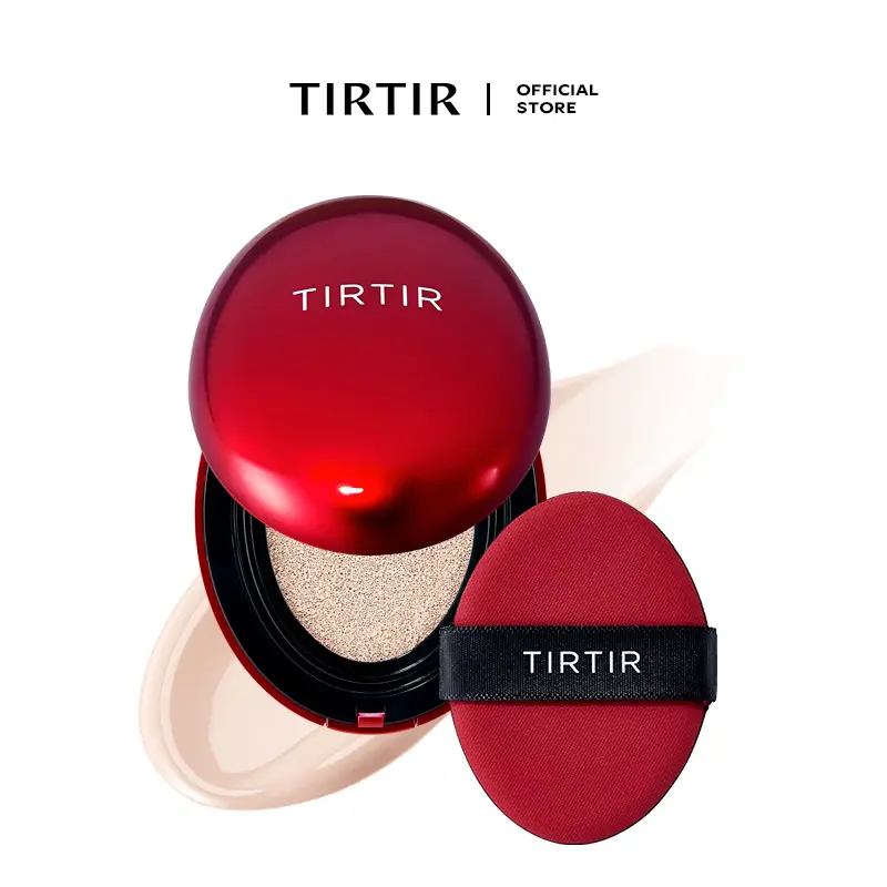 [TIRTIR Official] Mask Fit Red Cushion Foundation Korean Makeup 0.63oz Satin Finish Lightweight Radiant Coverage 40 Shades Range Effortless Application
