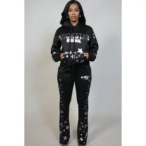 Maiya 2.0 Black Rhinestone Stacked Track Set