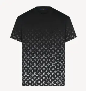 Louis Vuitton LVSE Logo Short Sleeve Tee Shirt Gradient Monogram Black White