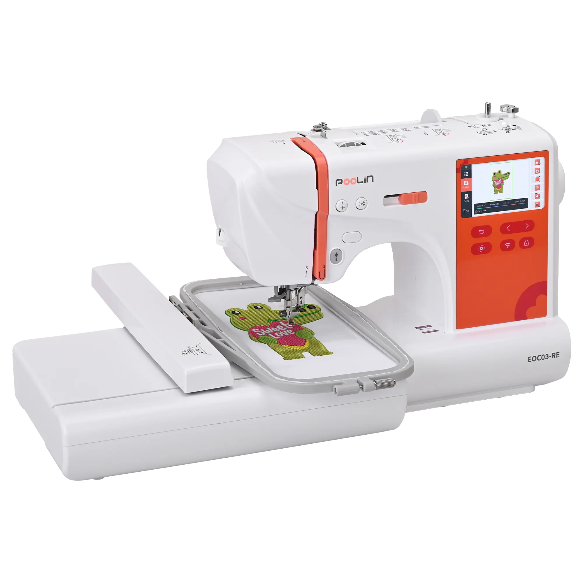 PooLin EOC03RE Computerized Automatic Embroidery Machine for Beginner & Home Use PooLin EOC03RE Computerized Automatic Embroidery Machine for Beginner & Home Use