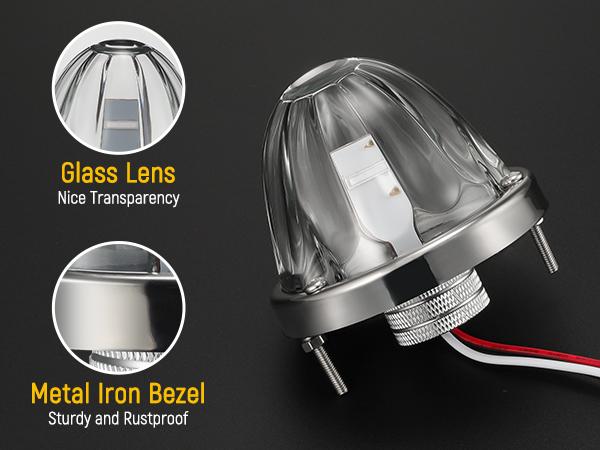 Partsam Glass Watermelon Lights Clear Lens Light 2Pcs Partsam Glass Watermelon Lights Clear Lens Light 2Pcs