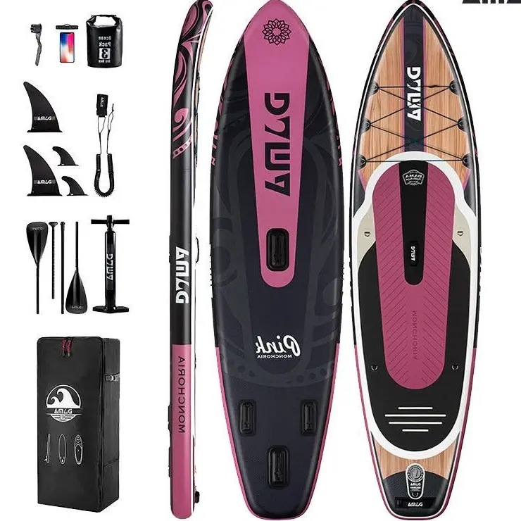 Outdoor Inflatable SUP Board, Stand Up Paddle Board with Carry Backpack for Camping and Lakeside Trips
