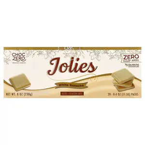 ChocZero Premium Cookies, Jolies, White Ganache, 20 Packs, 0.4 oz (11.5 g) Each
