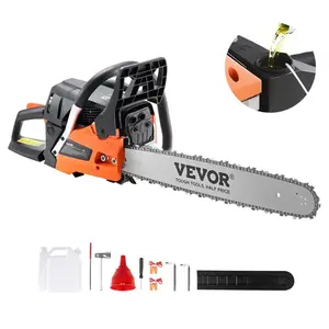 VEVOR Gas Chainsaw 2-Stroke 58CC 20" 3.22HP Portable Gasoline Powered with High-Strength Steel Bar for Tree Wood Branch Cutting & Trimming