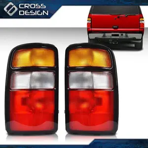 CROSSDESIGN Pair Red Tail Lights Fit For 2000-2006 Chevy Suburban Tahoe GMC Yukon New