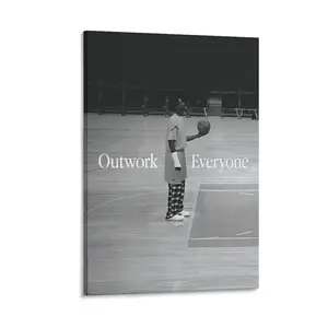 Kobe Bryant Motivational Poster Basketball Outwork Everyone Sports Art Canvas Print High Quality AAA+++ Home Office Decor wall decor Room Decoration