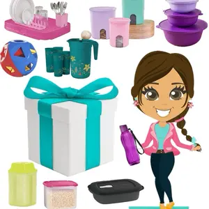 Medium Kitchen Utensil Bundle with Assorted Colors and Sizes, Includes Bowls, Plates, Cutlery, and Tableware