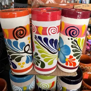 Barro | Mexican Vasos | Clay Cups | Mexican Clay Mugs | Coffee Mugs | Jarrito Mexicano | Tazas Artesanales | Traditional Mugs | Homemade
