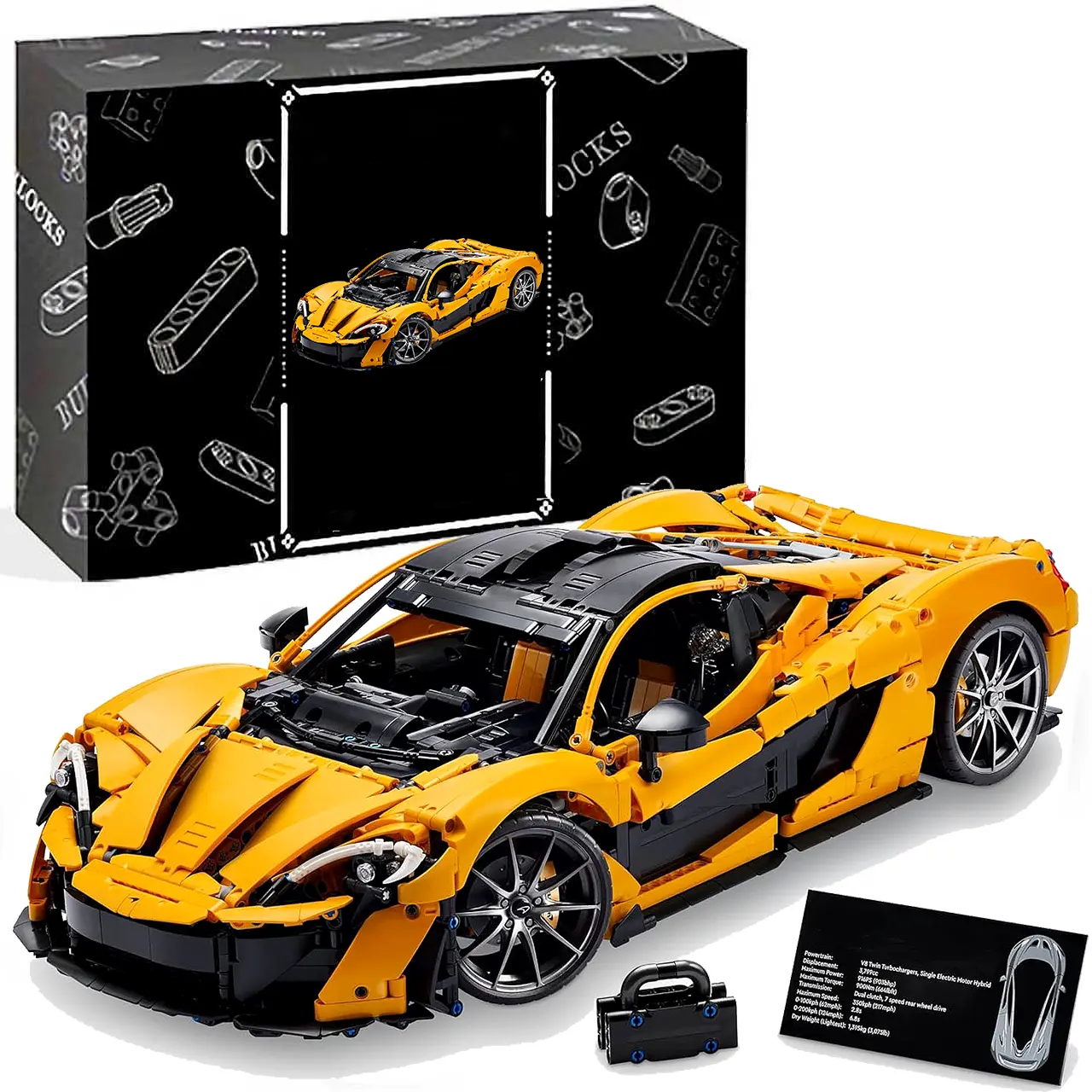 3893 Pieces Technic set, 1:8 Scale Model Car for Adults, Racing Hypercar, Model Kit, for Men, Women, Parents and Husbands, Home Decor #Summervibes