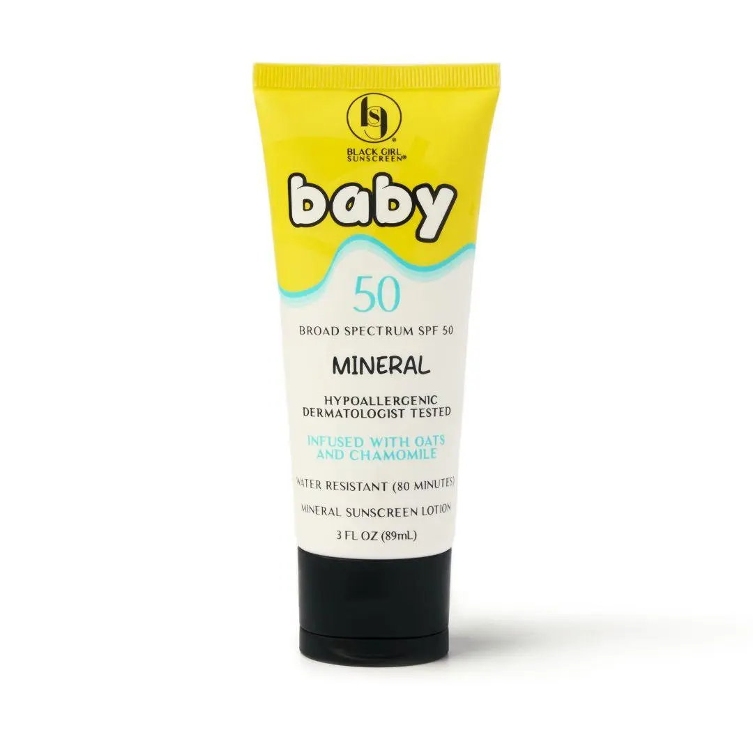 Black Girl Sunscreen Baby Non-Toxic Physical Sun Block SPF 50 - UV Ray Protection, Suitable for Ages 2 and Up, Non Toxic Sunscreen