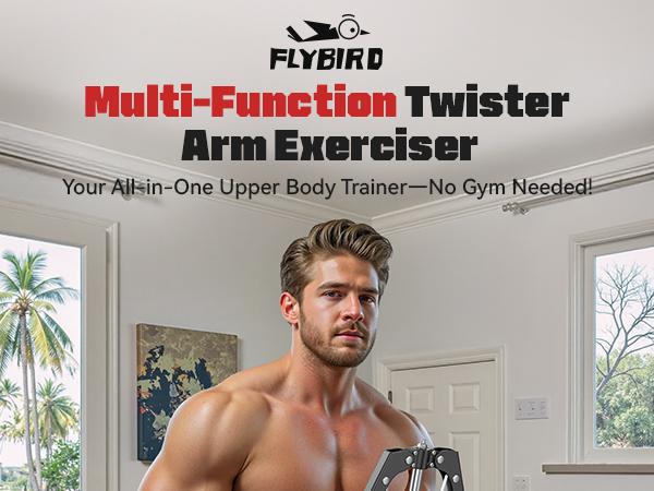 Flybird 3-in-1 Portable Gym: Hydraulic Chest Press & Arm Twister with Flex Core Tech | 15-Level Resistance (22-440lb) for Total Upper Body Training #SpringStatements