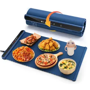 Portable Electric Warming Tray ️ Silicone Food Heating Pad for Home, Travel & Office. Keep Meals Warm Anytime, Anywhere! #KitchenGadget