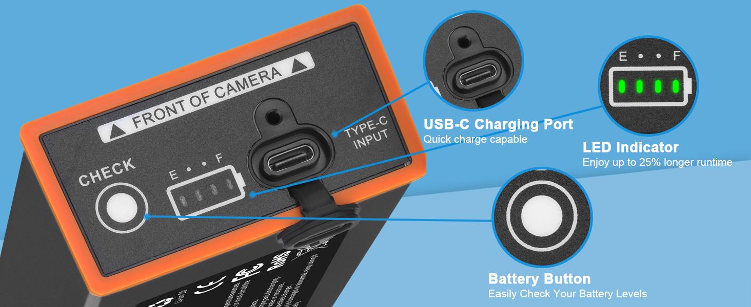 Power Mag 6700mAh Rechargeable Lithium Battery Pack for Moultrie EDGE Series Trail Cameras with USB-C & Solar Panels Charging Port