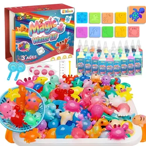 Magic Water Elf Toy Kit Squishies for Kids,sewing，20 piece set (gels + molds), Birthday Gifts, Fun DIY Craft Kit, Party Favors, Birthday & Christmas Gifts for Kids Ages 4+ Aqua Fairy