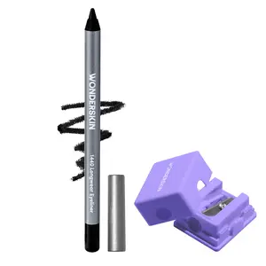 Wonderskin 1440 Longwear Eyeliner + Cosmetic Pencil Sharpener Duo | Smudge-Proof 24H Wear & Perfect Tip Bundle