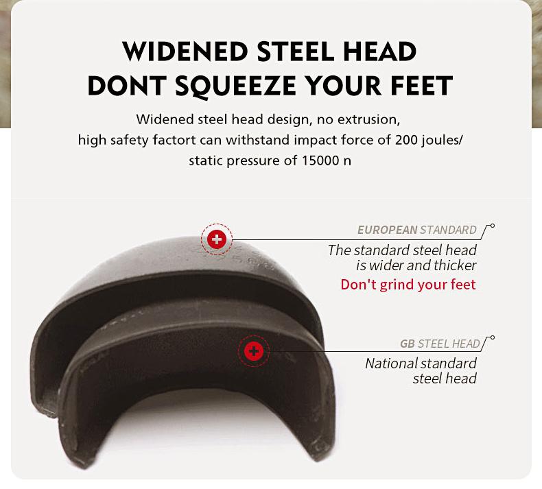 Men's steel-toe sports non-slip work shoes, high-top leather safety boots, have protective functions like anti-smashing and anti-piercing. They are footwear products, Fathersdaygift Boy Closed Bathroom Brown