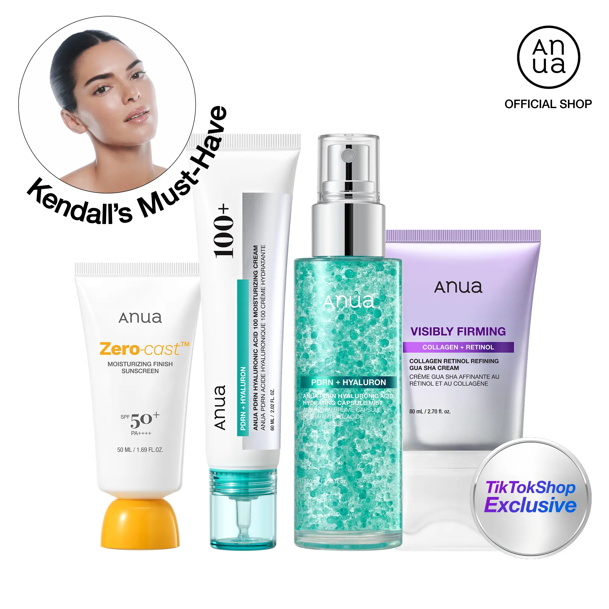 [Anua] Plump DewTox Set for Youthful Looking, 4-Step Longevity, PDRN Collagen & Retinol | Anti-Aging & Firming Care | Volume Plumping & Lifting, PDRN Dewy Glow Serum Spray, PDRN Cream Moisturizer, Retinol Built in Guasha Cream, Zerocast SPF Sunscreen