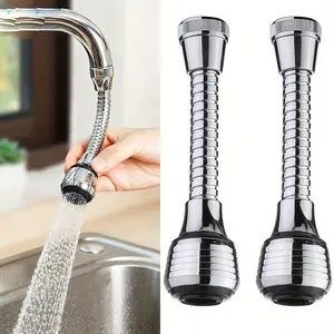 2pcs, 360° Rotating Faucet Extender, Dual Spray Modes (Powerful/Stream), Anti-Splash Design - Durable ABS Material, Tool-Free Installation, Suitable for Bathroom and Kitchen Sinks - Compatible with Most Faucets - Space-Saving Faucet Accessory