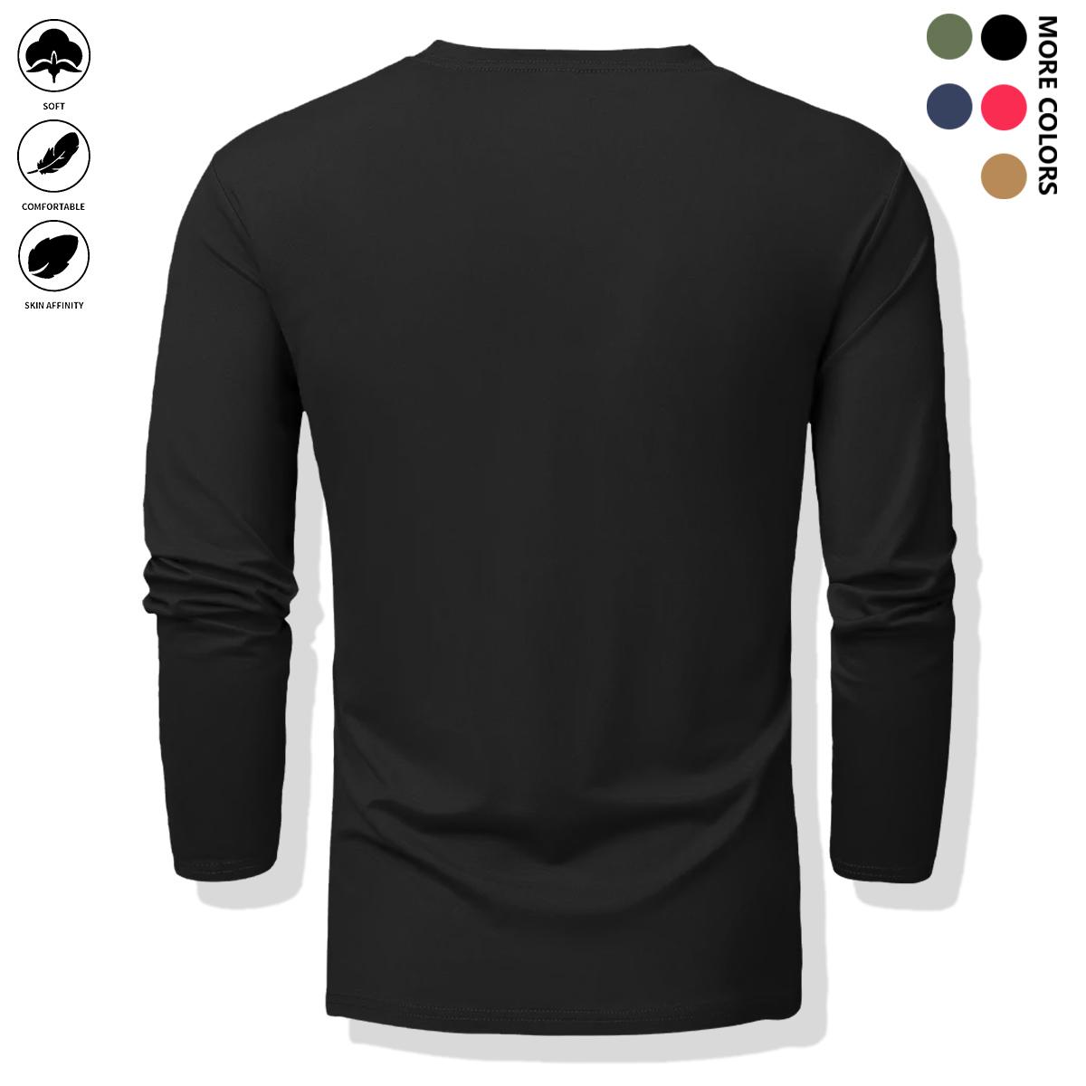 2 Pack Long Sleeve Mens Casual Crew Neck - Lightweight Stretch - Minimalist Style with Printed Design Men's Christmas Clothing - Gift Ideas for Men