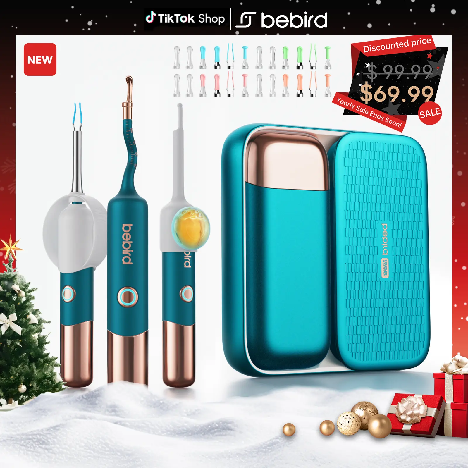 【Theatrical-Grade】Bebird Earsight Ultra Ear Wax Removal Tool, FSA/HSA Ear Cleaner with Flexible Ear Camera Otoscope, Painless Visual Ear Pick Tweezers, Visual Scope Earwax Cleaning Dropper, Ear Cleaning Kit for Family