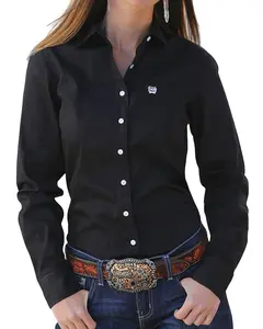 Cinch Women's Weave Pocket Long Sleeve Button Down Western Shirt - Msw9164027