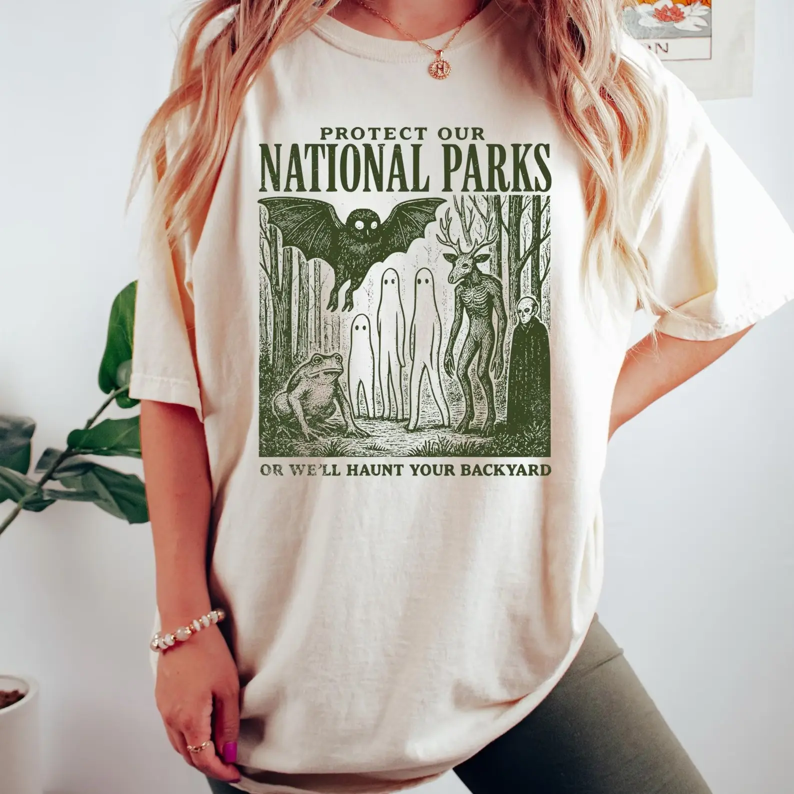 Comfort Color Protect Our National Parks Shirt, Cryptidcore Tee, Haunt Your Backyard Tshirt, Retro National Park Sweatshirt, Hiking Gift, Comfy Outfit