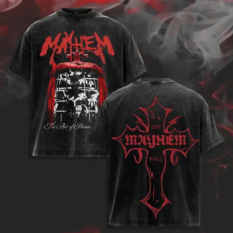 MAYHEM Featuring "Art of Personal Chaos" Pop Queen Mayhem Era Tee, Oversized Heavyweight Cotton, Double Sided Retro Concert Graphic Shirt, Shirts Casual Comfort Cotton Fabric Fit Top , Top Men's and Women's Clothing .