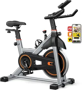 Smart Exercise Bike with APP Control & Magnetic Resistance | Indoor Cycling Bike with LCD Display, 265 lbs Capacity, Quiet Belt Drive for Home Gym Workout