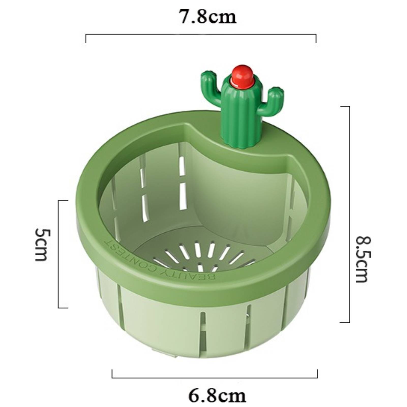 Eimula Cactus Kitchen Sink Drain Strainer with Automatic Dumping Basket and Filter, High-Quality PP Material, Anti-Clogging, Essential Kitchen Accessory