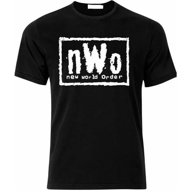 Cotton TeeNew World Order T-Shirt NWO Logo WCW Professional Wrestling T Shirt Tee For Men S-3XL graphic tee graphic t-shirts blackwater