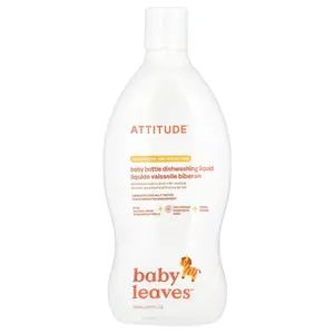 ATTITUDE Baby Leaves™,  Baby Bottle Dishwashing Liquid, Pear Nectar, 23.7 fl oz (700 ml)