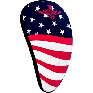 Exxact Sports Lightweight Athletic Cup Mens & Boys with Soft Rim Comfort for Superior Support, Baseball Cup Youth Boys for T-ball, Football, Lacrosse, Hockey Groin Protector (USA Flag)