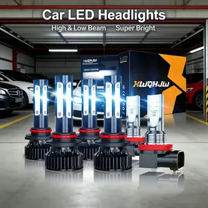 6PCS LED Headlight Bulbs Combo 9005 9006 H11 for Toyota Corolla 2009-2013, 26000LM Super Bright 6000K Cool White, High/Low Beam and Fog Light Replacement Kit, Plug