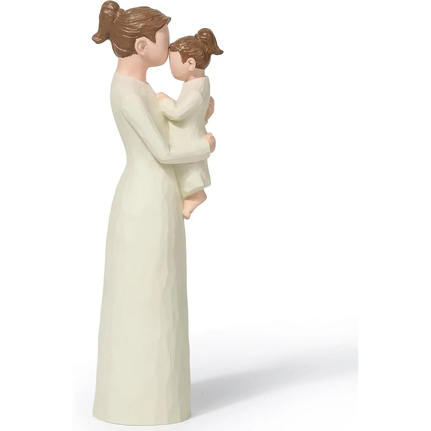 Hand-Painted Mother-and-Daughter Figurines, High-Detail Modern Family Sentimental Family Sculpture, Mom-Hugging Synthetic Home Decor Statue for Display, Ideal Mother's Day Gift from Daughter