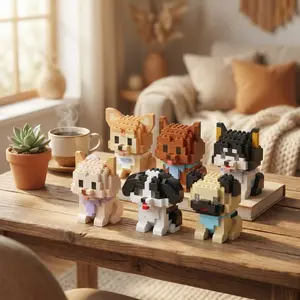 Easter STEM Building Blocks for Kids, 151-235PCS Animal Construction Set with Cat & Dog Figures, Puzzle & Activity Toy, Easter Basket Stuffers or Birthday Gift for Boys & Girls